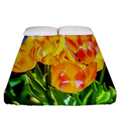 Festival Of Tulip Flowers Fitted Sheet (california King Size) by FunnyCow