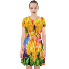 Festival Of Tulip Flowers Adorable In Chiffon Dress by FunnyCow