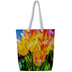 Festival Of Tulip Flowers Full Print Rope Handle Tote (small) by FunnyCow