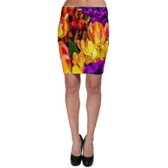 Fancy Tulip Flowers In Spring Bodycon Skirt by FunnyCow