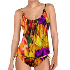 Fancy Tulip Flowers In Spring Tankini Set by FunnyCow