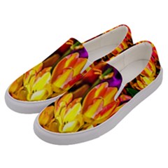 Fancy Tulip Flowers In Spring Men s Canvas Slip Ons by FunnyCow