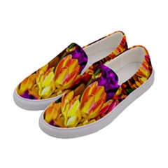 Fancy Tulip Flowers In Spring Women s Canvas Slip Ons by FunnyCow