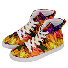 Fancy Tulip Flowers In Spring Men s Hi-top Skate Sneakers by FunnyCow