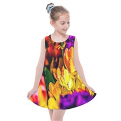 Fancy Tulip Flowers In Spring Kids  Summer Dress by FunnyCow