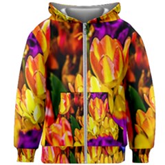 Fancy Tulip Flowers In Spring Kids Zipper Hoodie Without Drawstring by FunnyCow