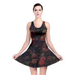 Floral Fireworks Reversible Skater Dress by FunnyCow