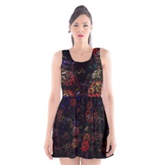 Floral Fireworks Scoop Neck Skater Dress by FunnyCow