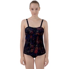 Floral Fireworks Twist Front Tankini Set by FunnyCow