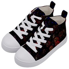 Floral Fireworks Kid s Mid-top Canvas Sneakers by FunnyCow