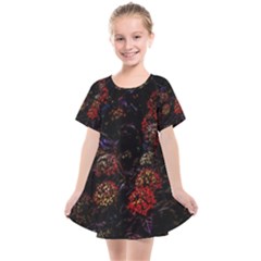 Floral Fireworks Kids  Smock Dress by FunnyCow