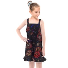 Floral Fireworks Kids  Overall Dress by FunnyCow