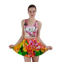 Blushing Tulip Flowers Mini Skirt by FunnyCow