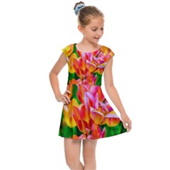 Blushing Tulip Flowers Kids Cap Sleeve Dress by FunnyCow