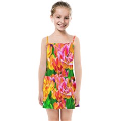 Blushing Tulip Flowers Kids Summer Sun Dress by FunnyCow