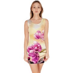 Paradise Apple Blossoms Bodycon Dress by FunnyCow