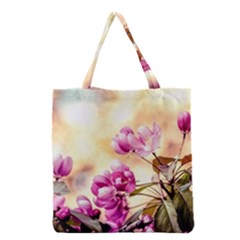 Paradise Apple Blossoms Grocery Tote Bag by FunnyCow