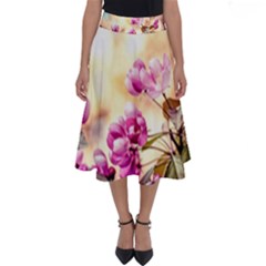 Paradise Apple Blossoms Perfect Length Midi Skirt by FunnyCow