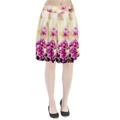 Paradise Apple Blossoms Pleated Skirt by FunnyCow