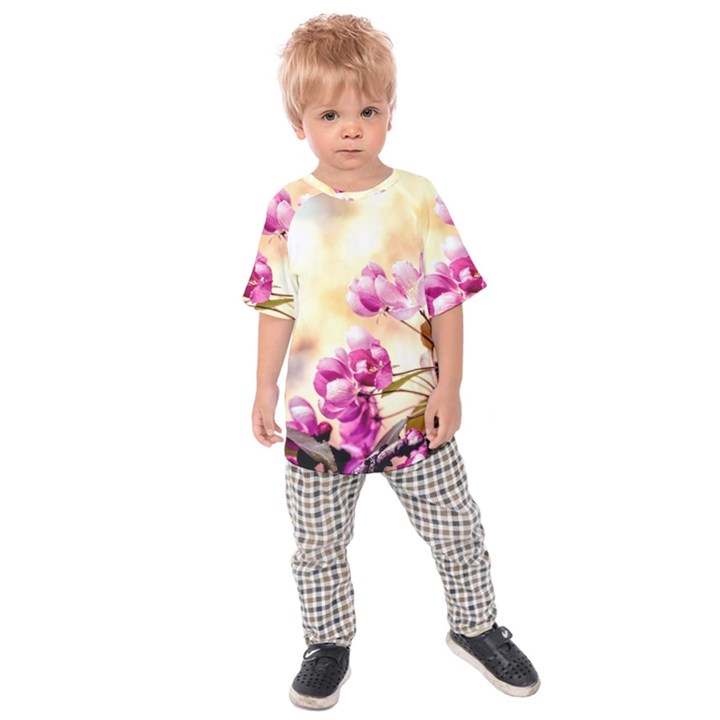 Paradise Apple Blossoms Kids Raglan Tee