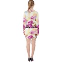 Paradise Apple Blossoms V-neck Bodycon Long Sleeve Dress View2