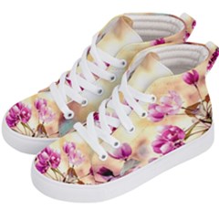 Paradise Apple Blossoms Kid s Hi-top Skate Sneakers by FunnyCow