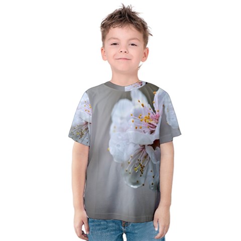 Rainy Day Of Hanami Season Kids  Cotton Tee by FunnyCow