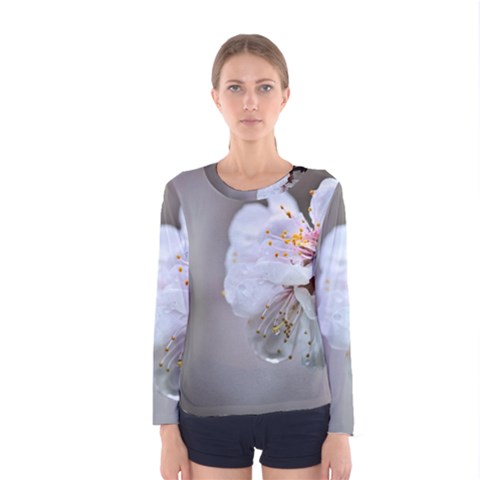 Rainy Day Of Hanami Season Women s Long Sleeve Tee by FunnyCow