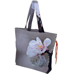 Rainy Day Of Hanami Season Drawstring Tote Bag by FunnyCow