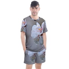 Rainy Day Of Hanami Season Men s Mesh Tee And Shorts Set