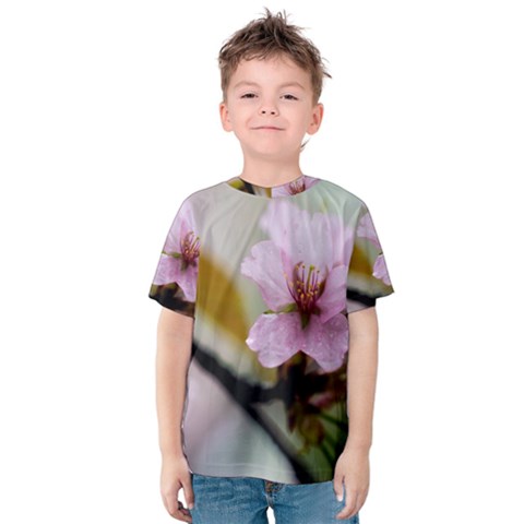 Soft Rains Of Spring Kids  Cotton Tee by FunnyCow