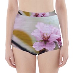 Soft Rains Of Spring High-waisted Bikini Bottoms by FunnyCow