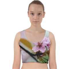 Soft Rains Of Spring Velvet Racer Back Crop Top by FunnyCow