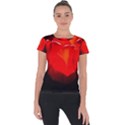 Red Tulip A Bowl Of Fire Short Sleeve Sports Top  View1