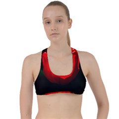 Red Tulip A Bowl Of Fire Criss Cross Racerback Sports Bra by FunnyCow