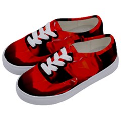 Red Tulip A Bowl Of Fire Kids  Classic Low Top Sneakers by FunnyCow