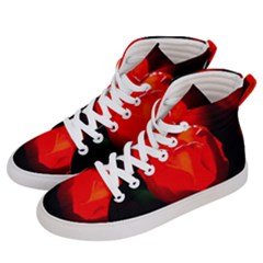 Red Tulip A Bowl Of Fire Men s Hi-top Skate Sneakers by FunnyCow