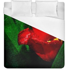 Red Tulip After The Shower Duvet Cover (king Size) by FunnyCow