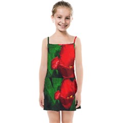 Red Tulip After The Shower Kids Summer Sun Dress by FunnyCow