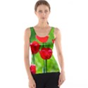 Red Tulip Flowers, Sunny Day Tank Top View1