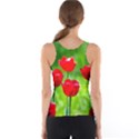 Red Tulip Flowers, Sunny Day Tank Top View2