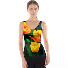 Yellow Orange Tulip Flowers Tank Top by FunnyCow