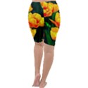 Yellow Orange Tulip Flowers Cropped Leggings  View4