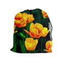 Yellow Orange Tulip Flowers Drawstring Pouch (XL) View1