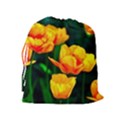 Yellow Orange Tulip Flowers Drawstring Pouch (XL) View2