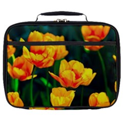 Yellow Orange Tulip Flowers Full Print Lunch Bag by FunnyCow