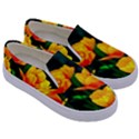 Yellow Orange Tulip Flowers Kids  Canvas Slip Ons View3