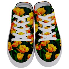 Yellow Orange Tulip Flowers Half Slippers