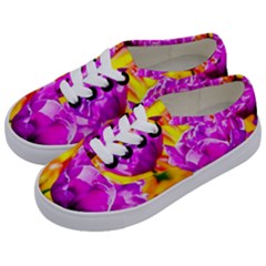 Violet Tulip Flowers Kids  Classic Low Top Sneakers by FunnyCow