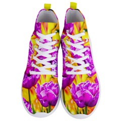 Violet Tulip Flowers Men s Lightweight High Top Sneakers by FunnyCow